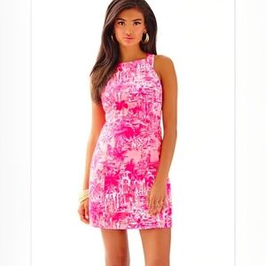 Lilly Pulitzer Simone Dress size 6 Cheeky Melon Rule Breakers Pink Shift Zipper
